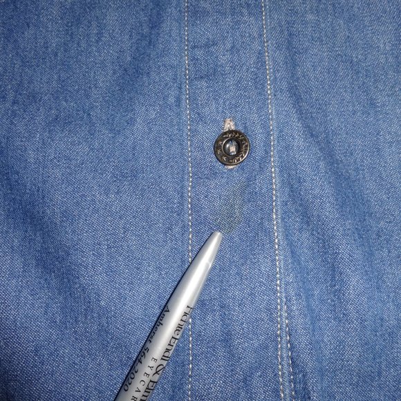 Vintage Mens Nutcracker Brand Christmas Denim Button Up Shirt NWT Size Medium - Picture 8 of 12